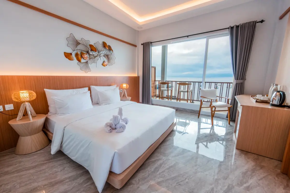 Ocean-view room interior